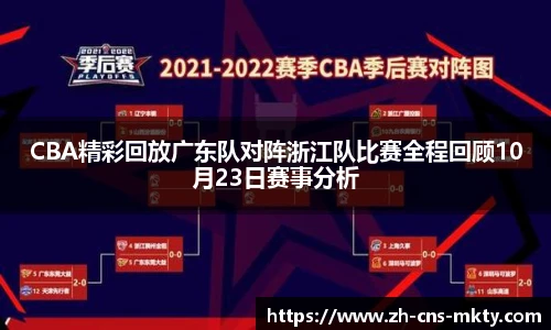 CBA精彩回放广东队对阵浙江队比赛全程回顾10月23日赛事分析